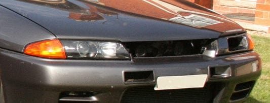 Skyline R32 GTR GTS Vented Headlight Cover (LHS One Piece) Kazento Carbon Parts 车身侧板