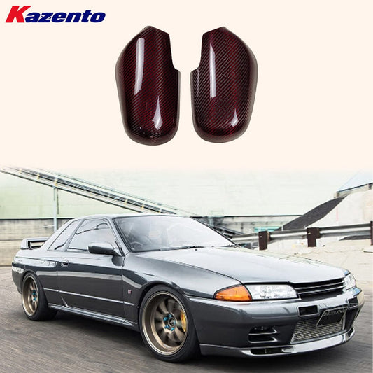 Skyline R32 GTR GTST Mirror Cover 1989-1994 Kazento Carbon Parts 车身侧板