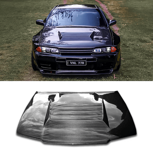 Skyline R32 GTR Nismo Style Front Vented Hood 1989-1994 Kazento Carbon Parts Bonnets/Hoods