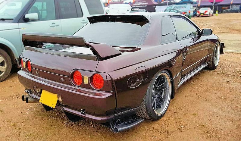 Skyline R32 GTR OEM Rear Spoiler Fujimura Style Gurney Flap Kazento Carbon Parts 车身侧板
