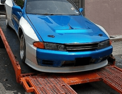 Skyline R32 GTR RB Style Front Lip fitted with RB wide fender Kazento Carbon Parts