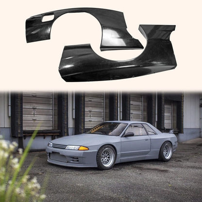 Skyline R32 GTR RB-Style Rear Over Fender+Extension 1989-1994 Kazento Carbon Parts