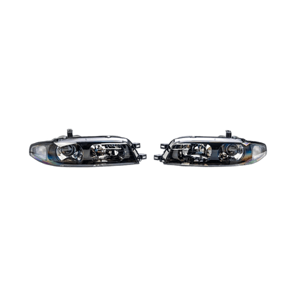 Skyline R33 GTR Black OE ABS Projector Headlight LED(Fits Series1-3) Pair