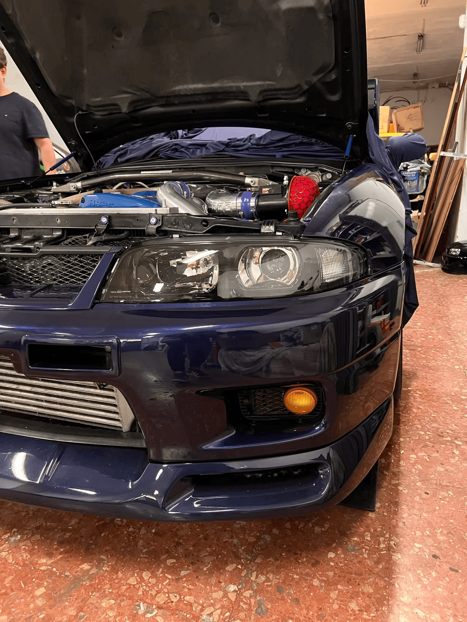 Skyline R33 GTR Black OE ABS Projector Headlight LED(Fits Series1
