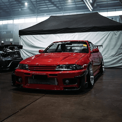 Skyline R33 GTR Front Bumper Garage Defend Style Stingray Canards