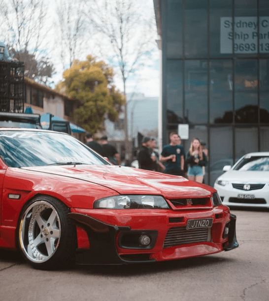 Skyline R33 GTR Front Bumper Garage Defend Style Stingray Canards