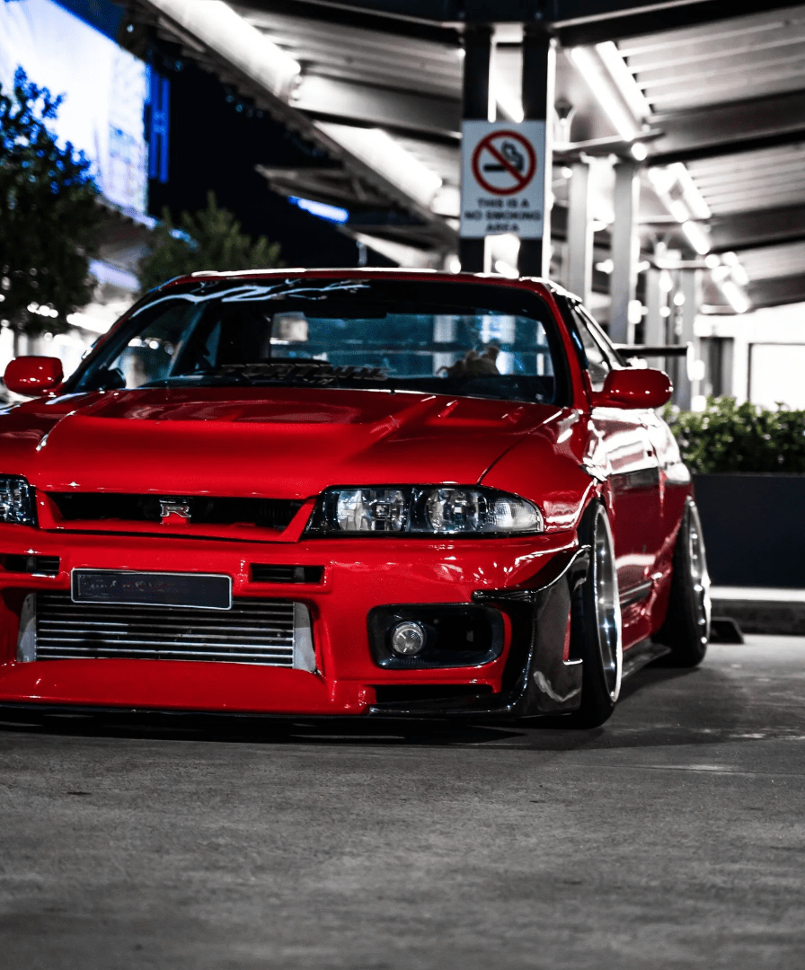 Skyline R33 GTR Front Bumper Garage Defend Style Stingray Canards