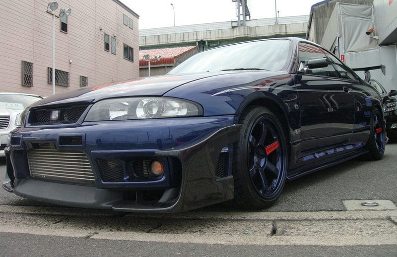 Skyline R33 GTR Front Bumper Garage Defend Style Stingray Canards Kazento Carbon Parts