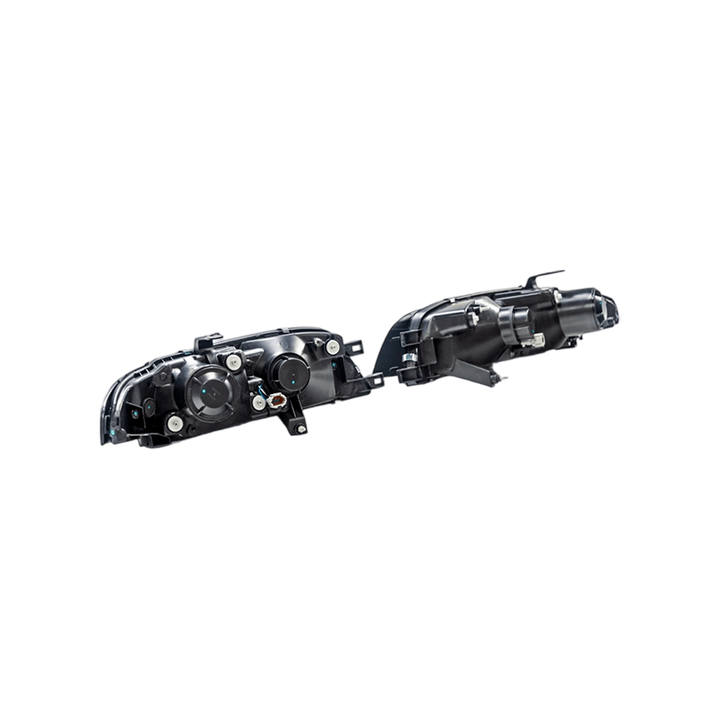 Skyline R33 GTS GTST Black OE ABS Projector Headlight LED 2Pcs Kazento Carbon Parts ABS + Light LED R33GTS-LIGHT-OE-ABS