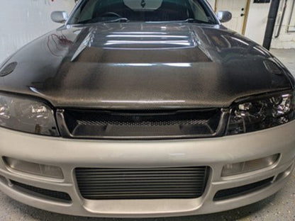 Skyline R33 GTS Spec-1 GTR Style Front Grill 1995-1996 Kazento Carbon Parts 车身侧板