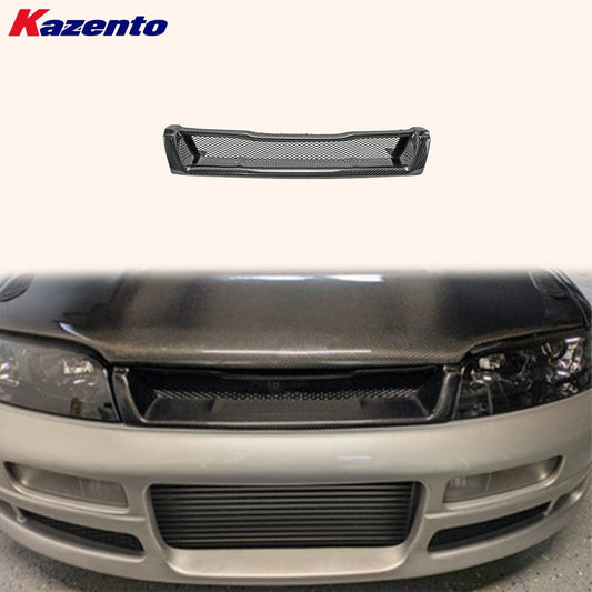 Skyline R33 GTS Spec-1 GTR Style Front Grill 1995-1996 Kazento Carbon Parts 车身侧板