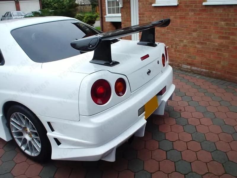 Skyline R34 GTR GTT GTS OE Spoiler End Cap Kazento Carbon Parts 车身侧板