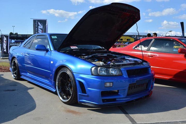 Skyline R34 GTR OEM Front Bumper NS Bottom Lip w/ Undertray 1999-2002