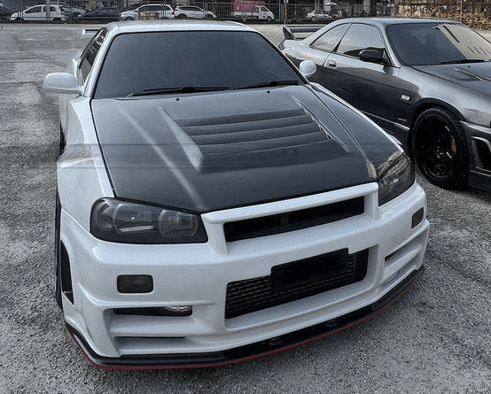 Skyline R34 GTR OEM Front Bumper NS Bottom Lip w/ Undertray 1999-2002