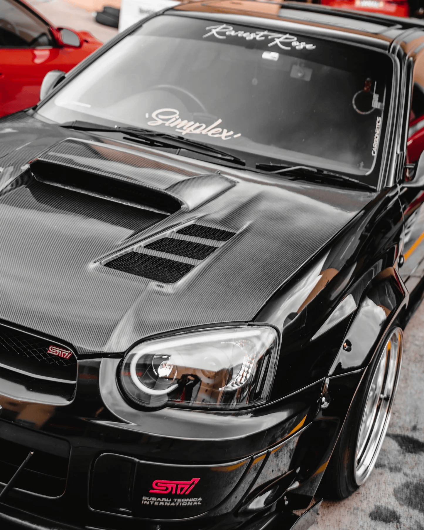 Subaru Impreza WRX/STI 8th VRS Style Vented Hood Bonnet 2004-2005