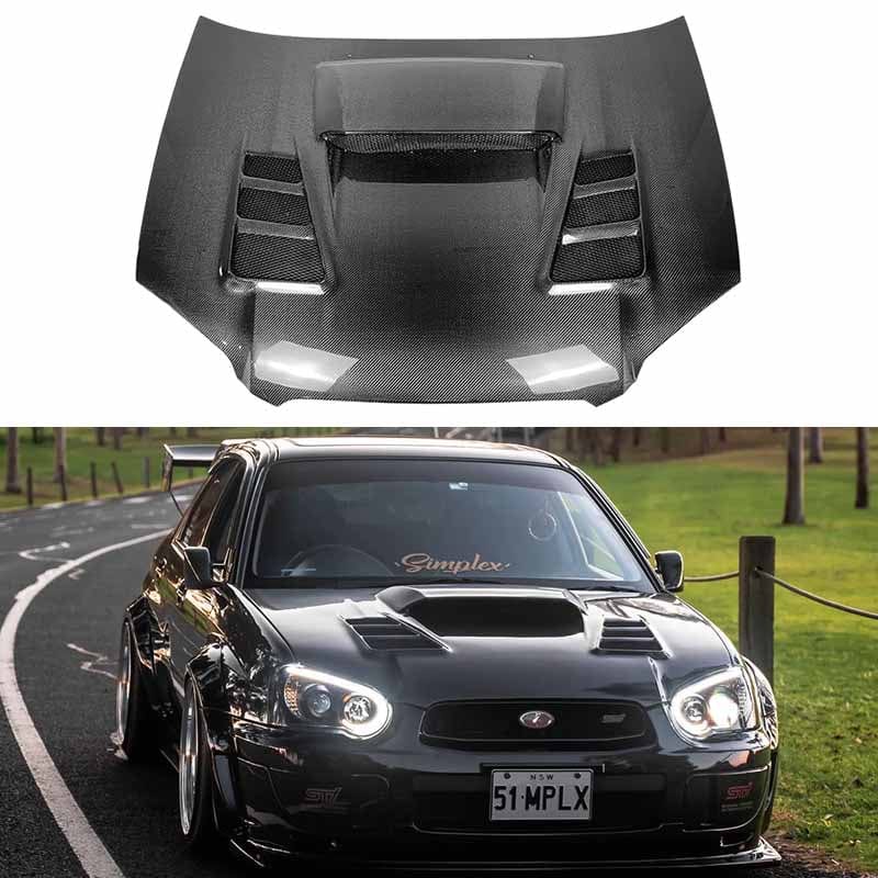 Subaru Impreza WRX/STI 8th VRS Style Vented Hood Bonnet 2004-2005