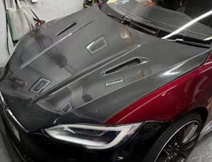 Tesla Model S MBJ Style Front Vented Cooling Hood Bonnets 2012-2020