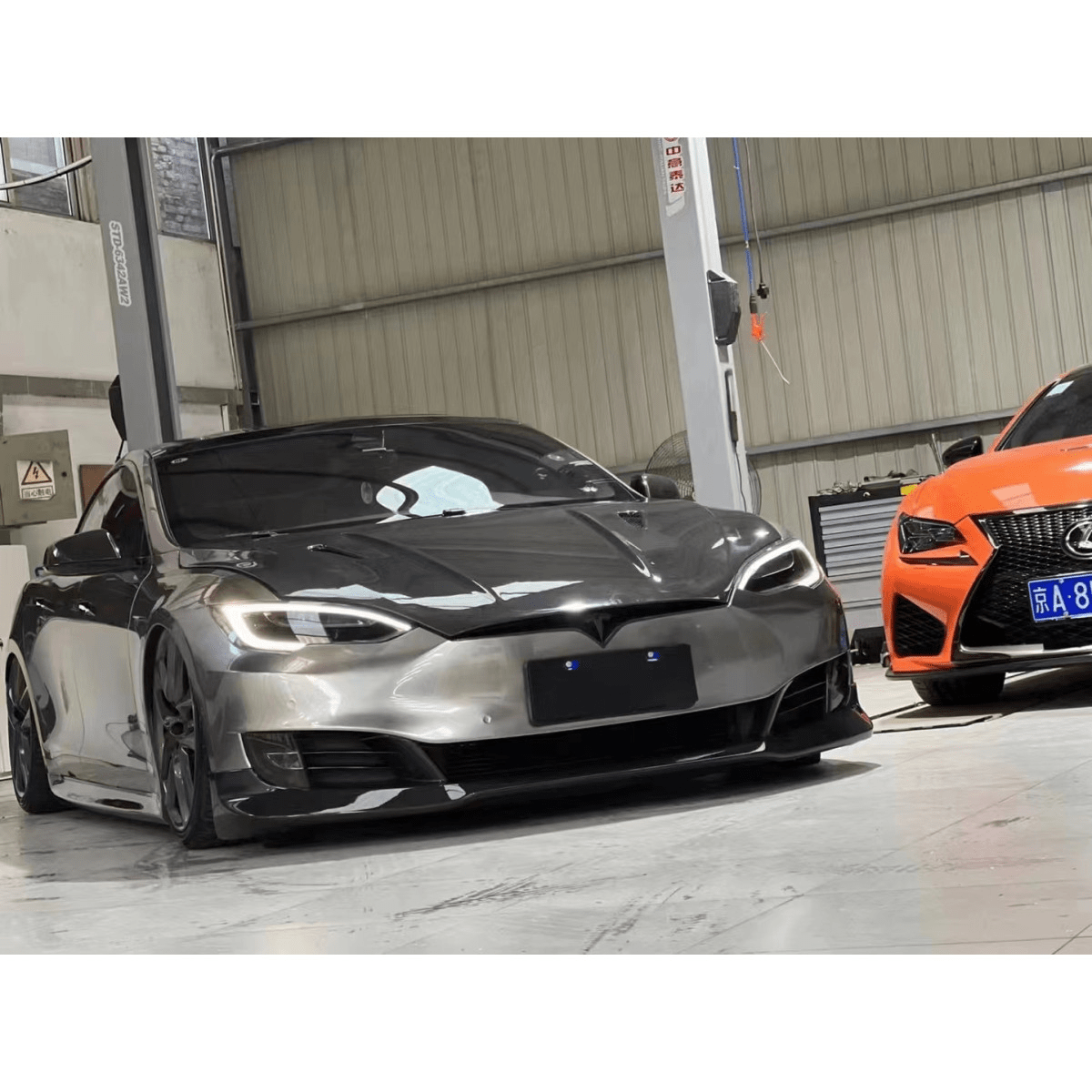 Tesla Model S MBJ Style Front Vented Cooling Hood Bonnets 2012-2020