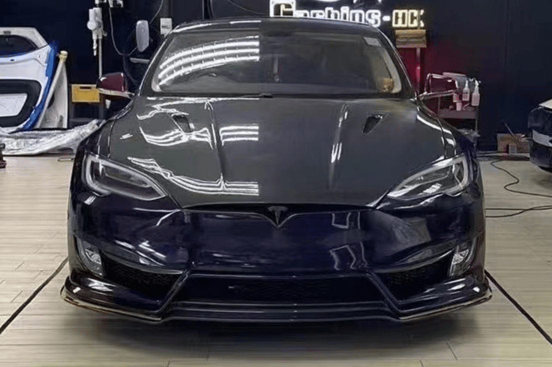 Tesla Model S MBJ Style Front Vented Cooling Hood Bonnets 2012-2020