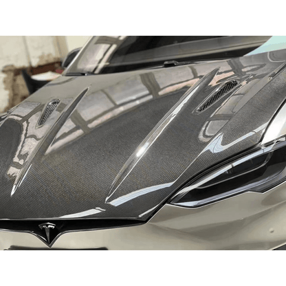 Tesla Model S MBJ Style Front Vented Cooling Hood Bonnets 2012-2020