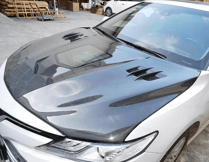 Toyota Camry XV70 8th Gen Front Vented Clear Hood 2018-2024 Kazento Carbon Parts Bonnets/Hoods
