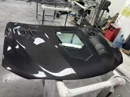 Toyota Camry XV70 8th Gen Front Vented Clear Hood 2018-2024 Kazento Carbon Parts Bonnets/Hoods