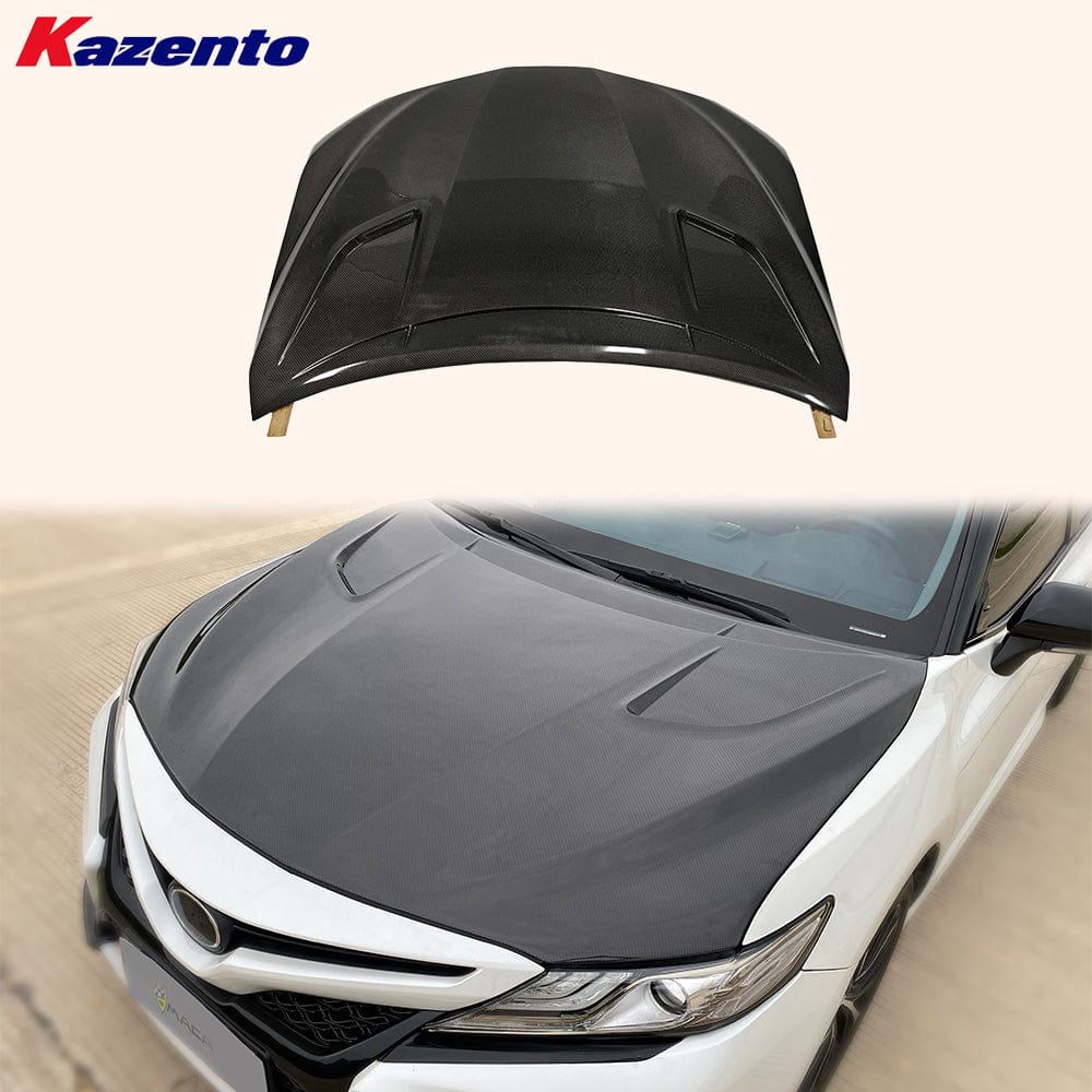 Toyota Camry XV70 8th Gen Front Vented Cooling Hood Bonnet 2018-2024 Kazento Carbon Parts Bonnets/Hoods