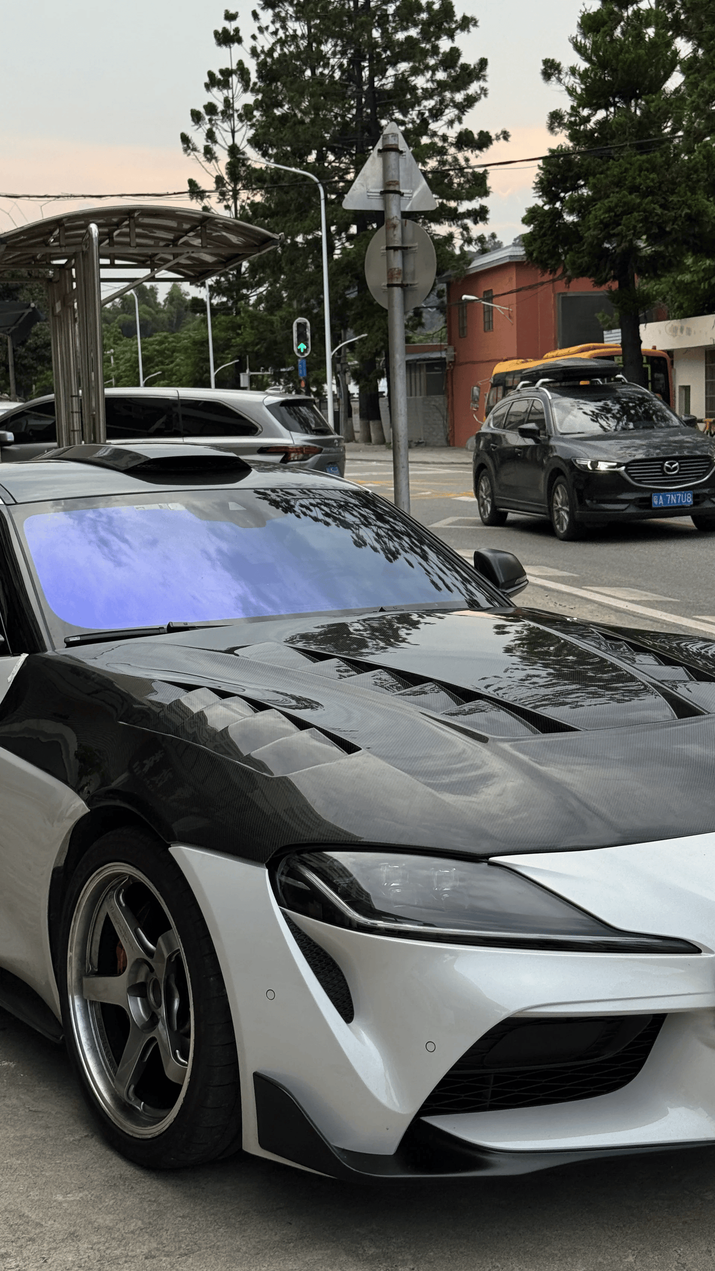Toyota Supra MK5 A90 A91 TV Style Vented Hood Bonnet 2019-2026