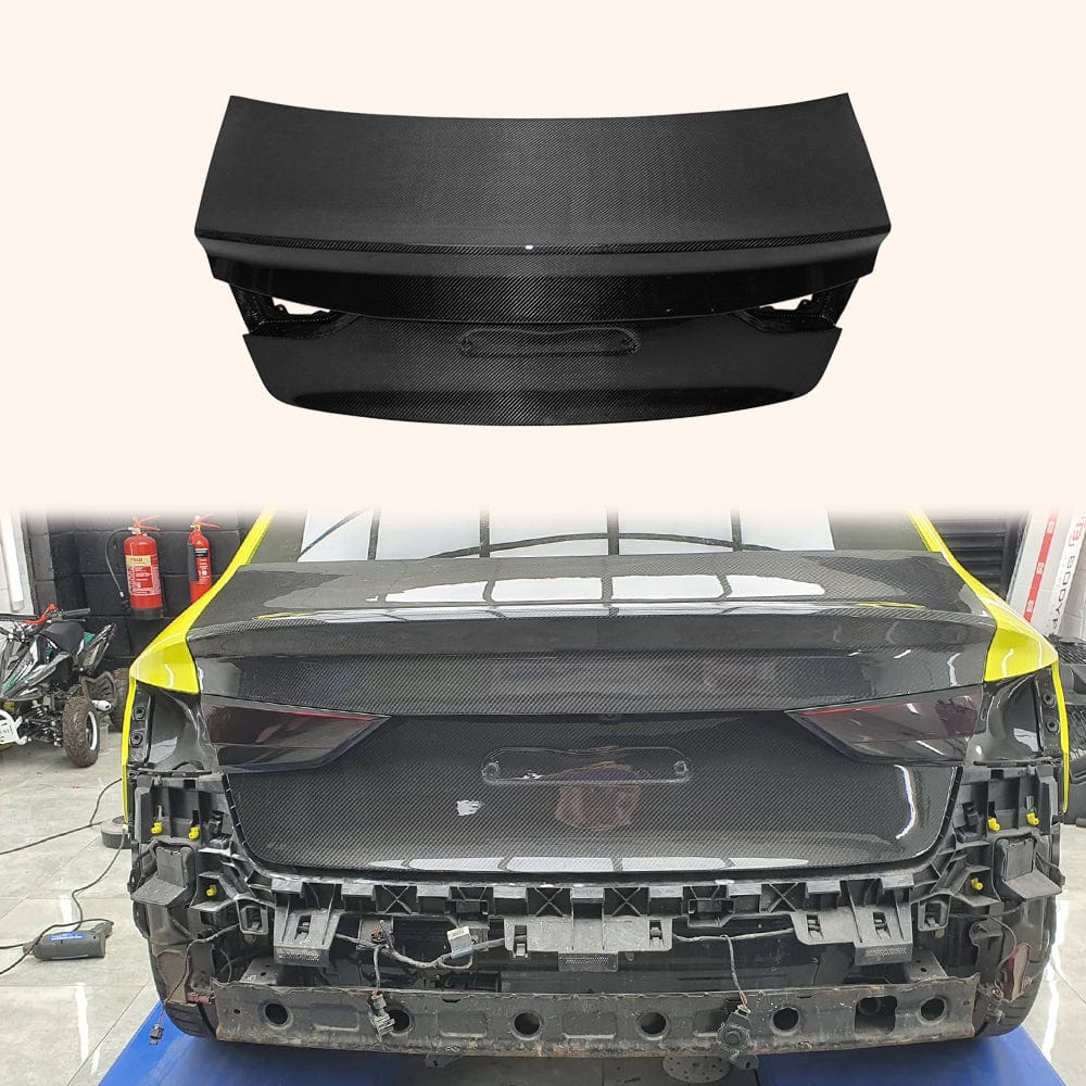 АUDI A3 S3 RS3 8V Sedan OEM Rear Bootlid Trunk 2014-2019 Kazento Carbon Parts Carbon Fiber S3-TRUNK-OE-CF