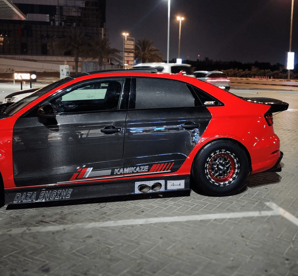 АUDI A3 S3 RS3 8V Sedan Side Doors 2014-2020 Kazento Carbon Parts Carbon Fiber S3-OUTDOOR-OE-CF