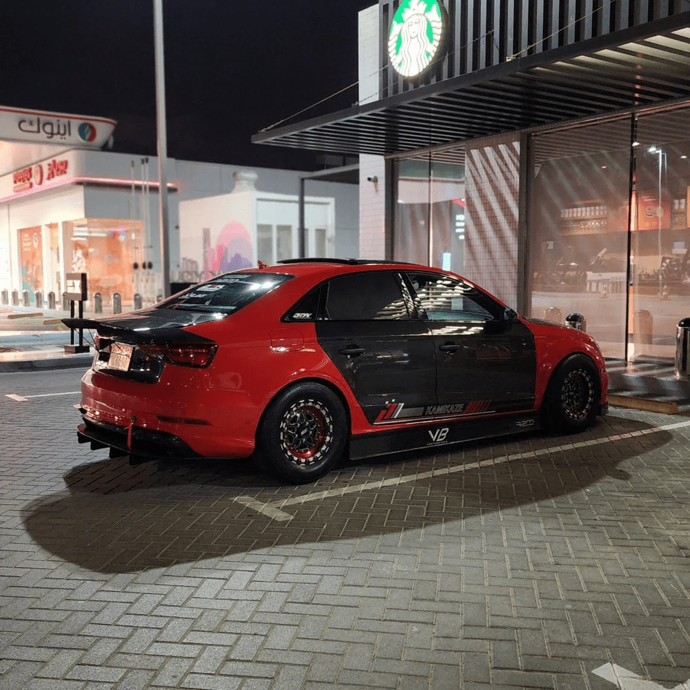 АUDI A3 S3 RS3 8V Sedan Side Doors 2014-2020 Kazento Carbon Parts Carbon Fiber S3-OUTDOOR-OE-CF