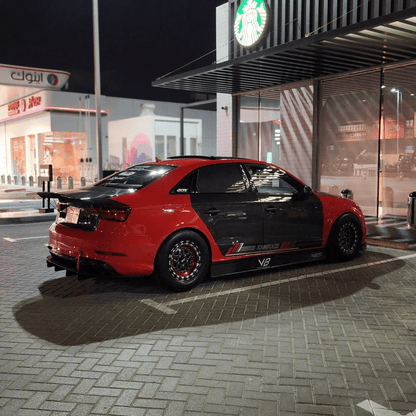 АUDI A3 S3 RS3 8V Sedan Side Doors 2014-2020 Kazento Carbon Parts Carbon Fiber S3-OUTDOOR-OE-CF