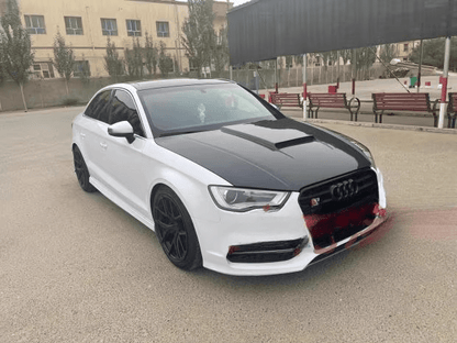 АUDI A3 S3 RS3 8V Vented Bonnet Hood 2014-2020 Kazento Carbon Parts Carbon Fiber RS3-HOOD-LN-CF