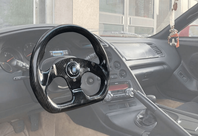 UNIVERSAL Flat Type Steering Steering Wheel Racing Dry Carbon