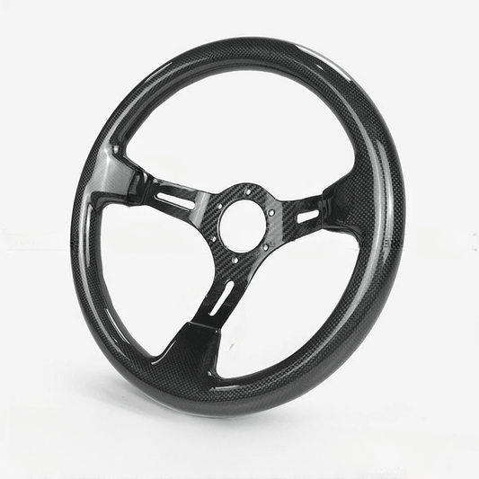 UNIVERSAL R Type Glossy Dry Carbon Fiber Finished Steering wheel