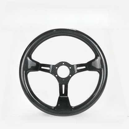 UNIVERSAL R Type Glossy Dry Carbon Fiber Finished Steering wheel Kazento Carbon Parts