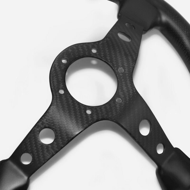 UNIVERSAL Racing S Type Glossy Dry Carbon Flat Steering wheel Kazento Carbon Parts