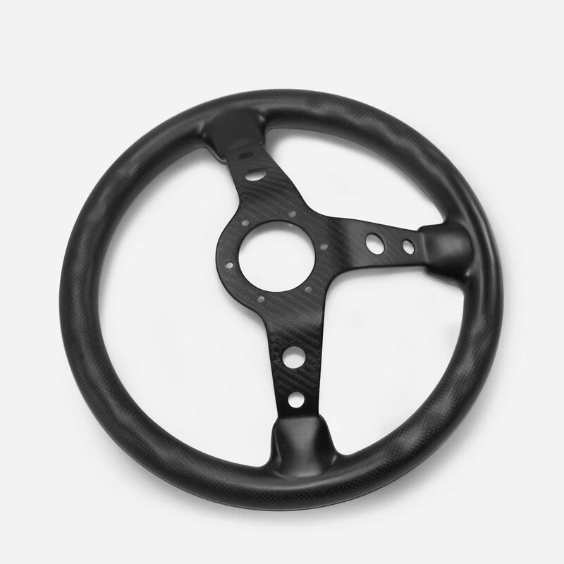 UNIVERSAL Racing S Type Glossy Dry Carbon Flat Steering wheel Kazento Carbon Parts