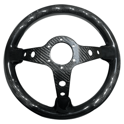 UNIVERSAL Racing S Type Glossy Dry Carbon Flat Steering wheel Kazento Carbon Parts