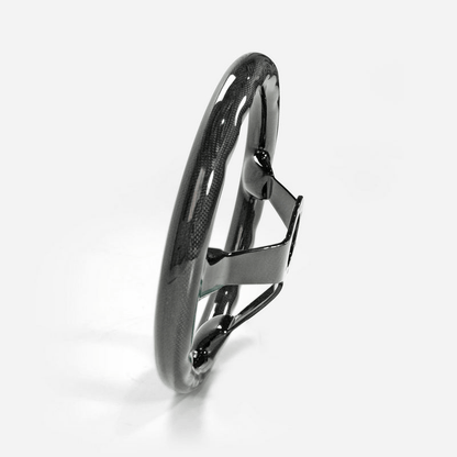 UNIVERSAL Steering wheel Deep Dish Type Racing Glossy Dry Carbon