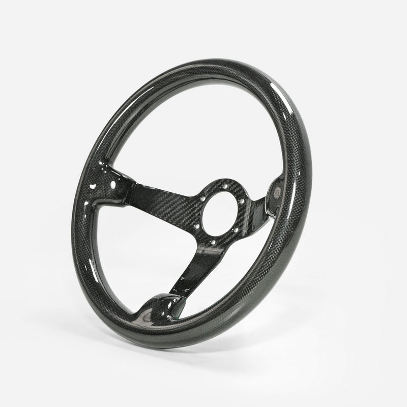 UNIVERSAL Steering wheel Deep Dish Type Racing Glossy Dry Carbon