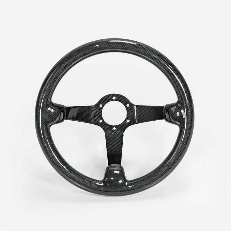 UNIVERSAL Steering wheel Deep Dish Type Racing Glossy Dry Carbon Kazento Carbon Parts
