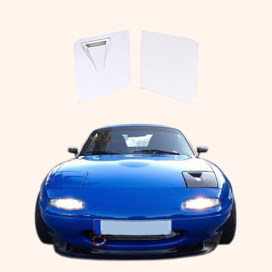 Vented Headlight Cover Pair Fiberglass For Mazda MX5 NA MK1 Miata Kazento Carbon Parts 车身侧板 Fiber Glass MX5-HL-V-2P-FRP