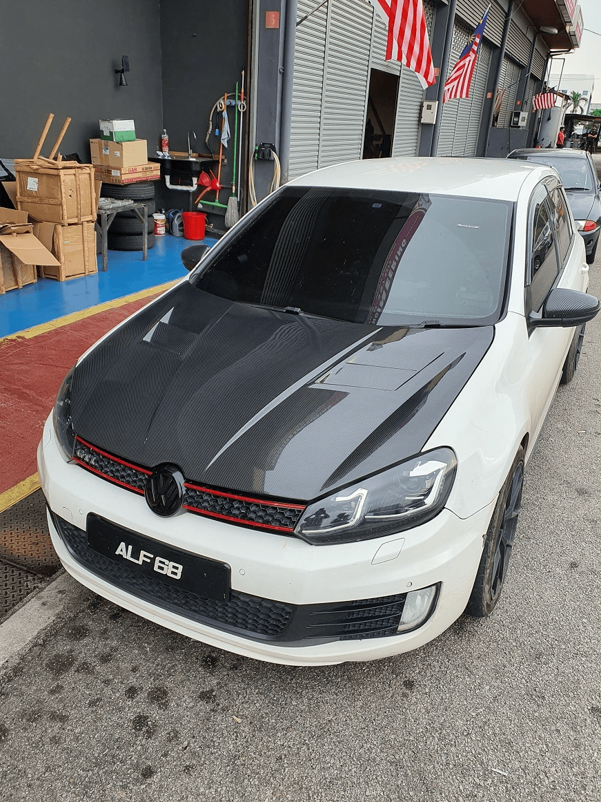 VOLKSWAGEN GOLF MK6 GTI R ASPEC Style Vented Hood Bonnet 2008-2012