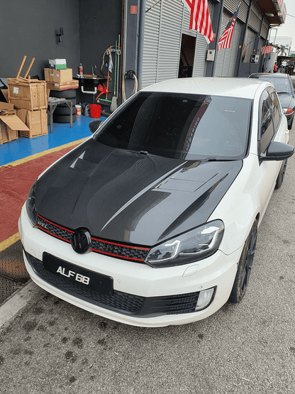VOLKSWAGEN GOLF MK6 GTI R ASPEC Style Vented Hood Bonnet 2008-2012