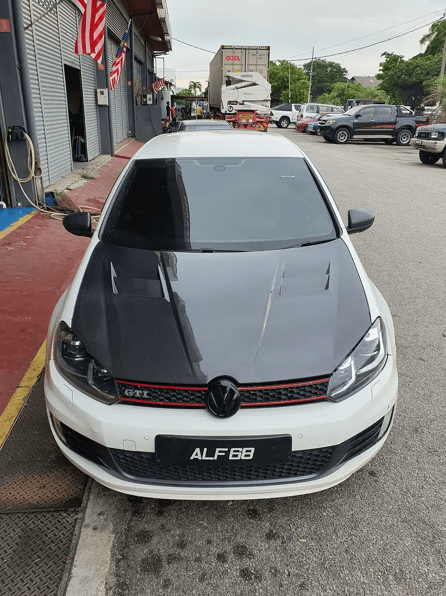 VOLKSWAGEN GOLF MK6 GTI R ASPEC Style Vented Hood Bonnet 2008-2012