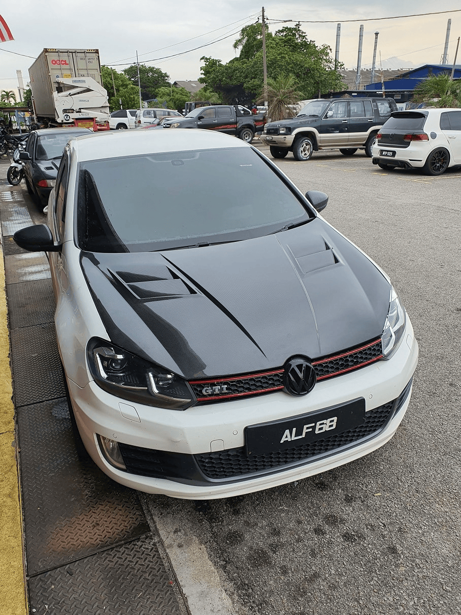VOLKSWAGEN GOLF MK6 GTI R ASPEC Style Vented Hood Bonnet 2008-2012