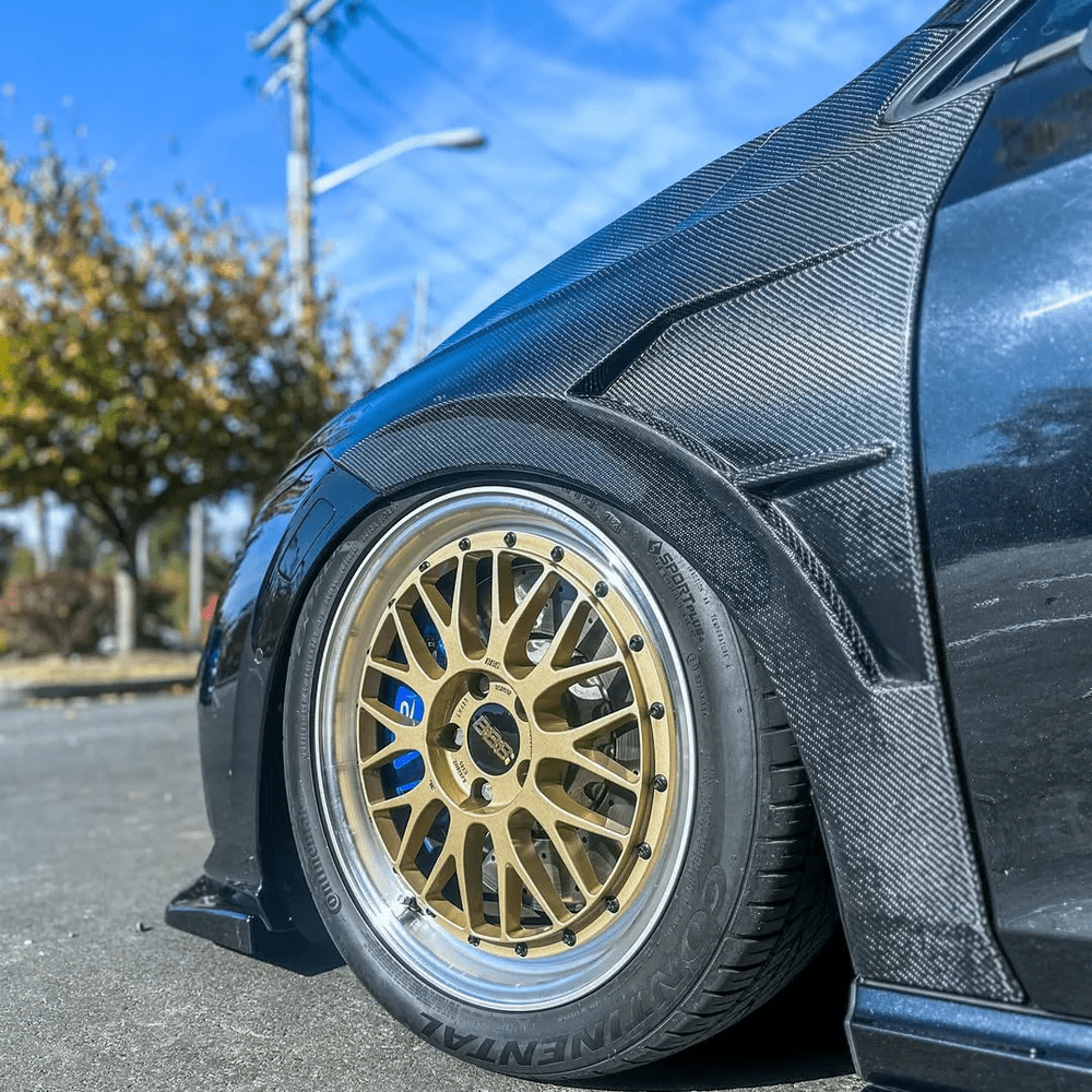 Volkswagen Golf MK8 Front Vented Fenders Replacement 2020+ Kazento Carbon Parts 车身侧板