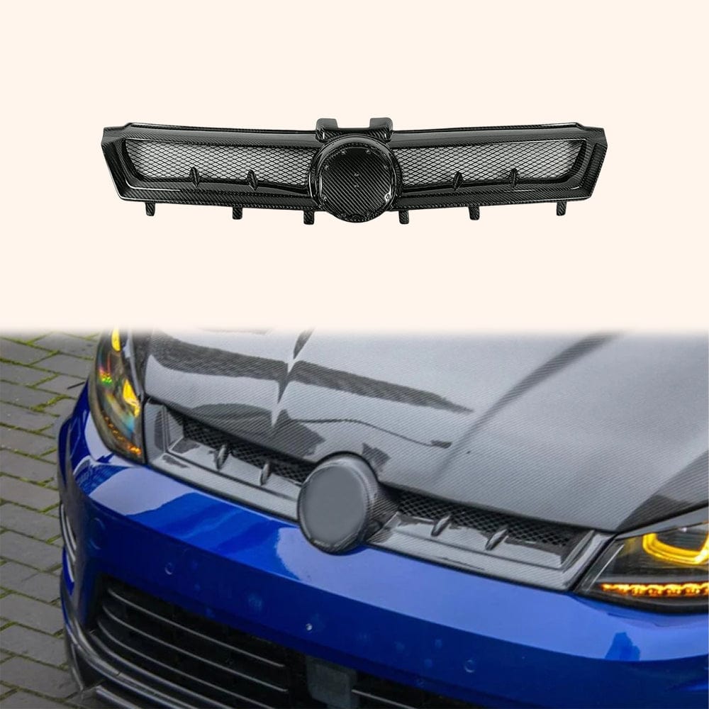 VOLKSWAGEN MK7 ASP TYPE FRONT GRILL Kazento Carbon Parts Carbon Fiber GOLF7-FG-ASP-CF