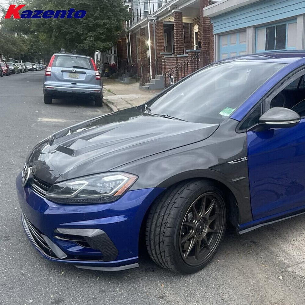 VW Golf 7.5 TSI GTI R-LINE Vented Front Fenders 2017–2020 Kazento Carbon Parts 车身侧板 Carbon Fiber GOLF75-FF-V1-CF